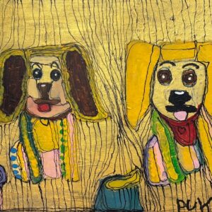 Twee vrolijke honden