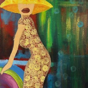 De mooie dame met hoed