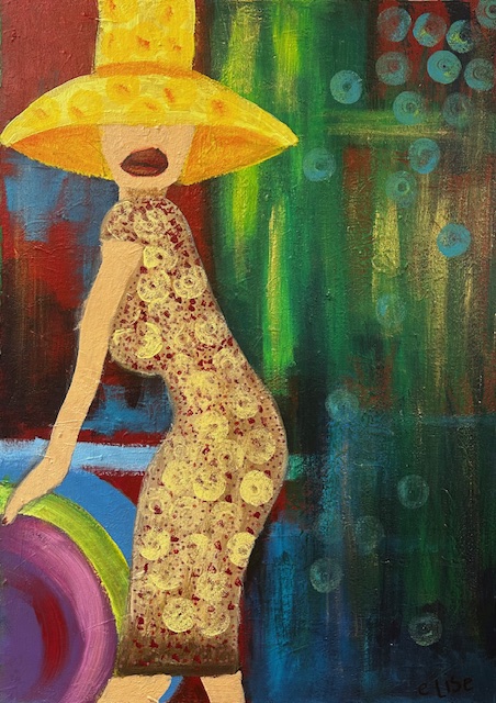 De mooie dame met hoed