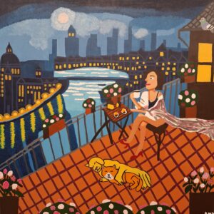 Terras aan het water