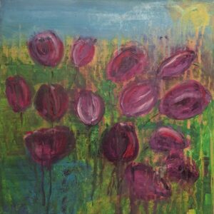 Bos paarse bloemen