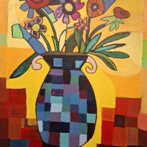 Bloemen met vaas
